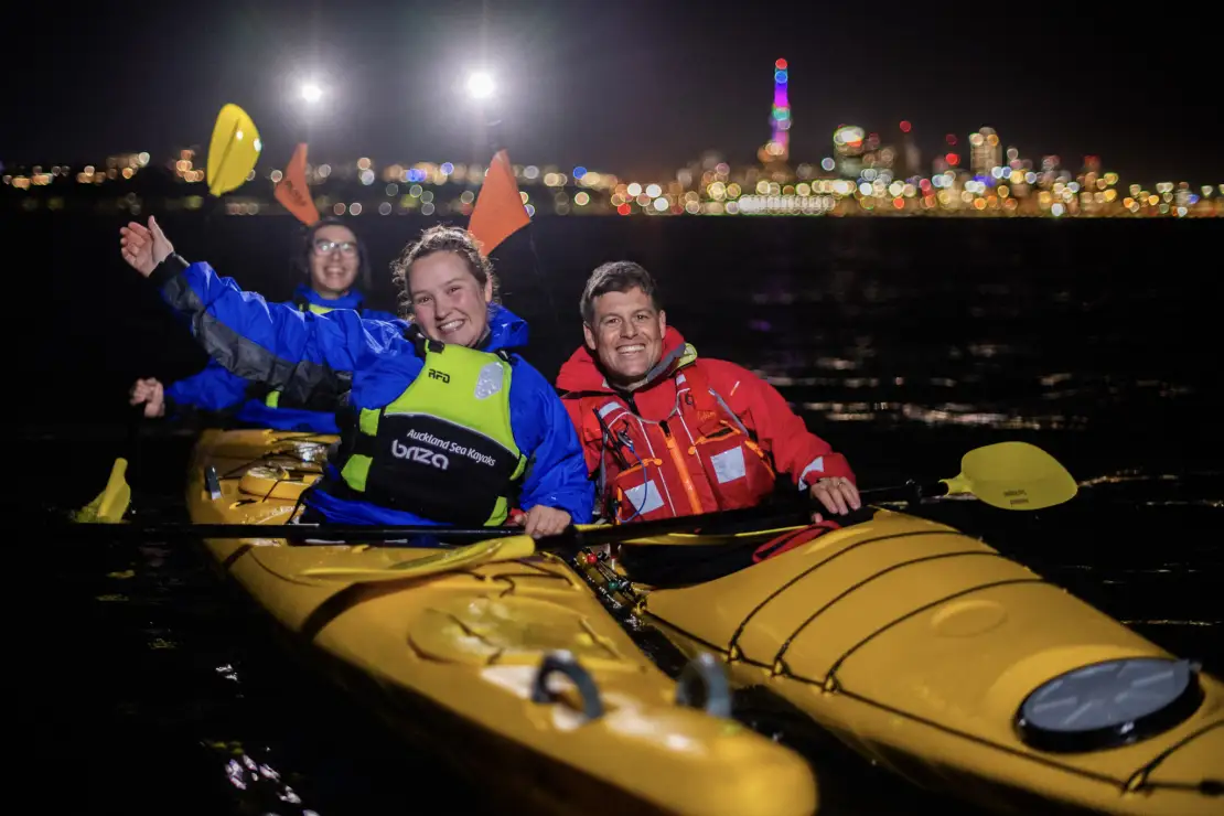 Enjoy night city view from our best kayak